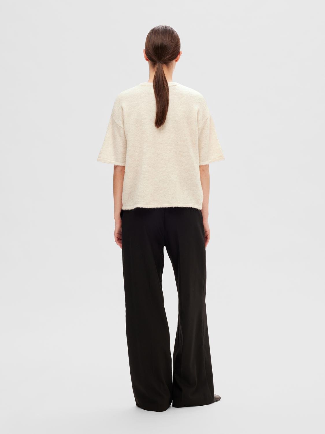 Maline Liliana strikket topp - Beige/ Birch